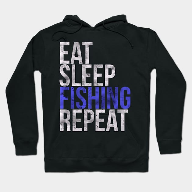 Eat Sleep Fishing Repeat Hoodie by charlescheshire